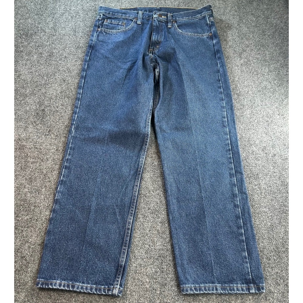 Wrangler Relaxed Fit Jeans Mens 33x30 Blue Medium Wash Denim 9760WDR Casual